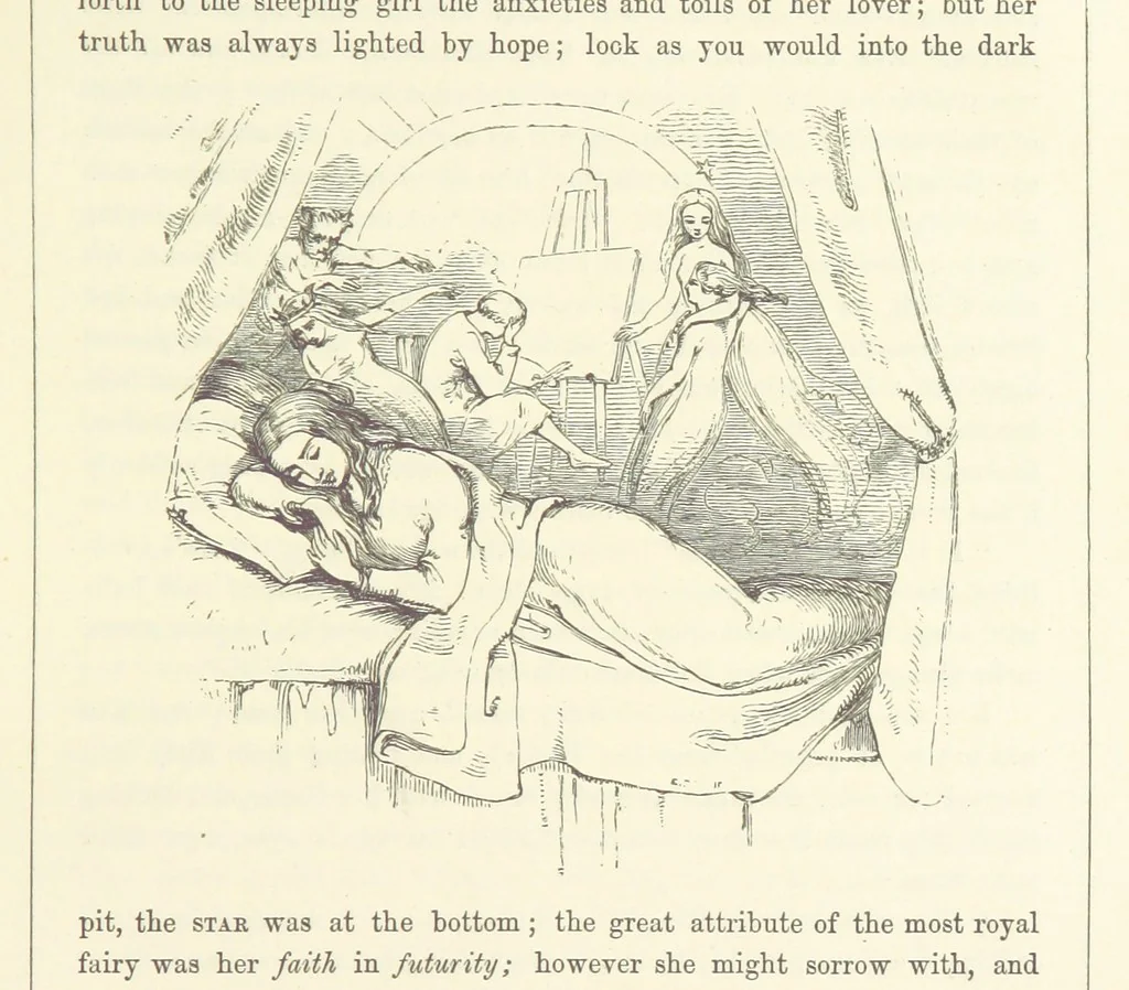 An illustration from Midsummer Eve: a fairy tale of love, 1870, leaf 165