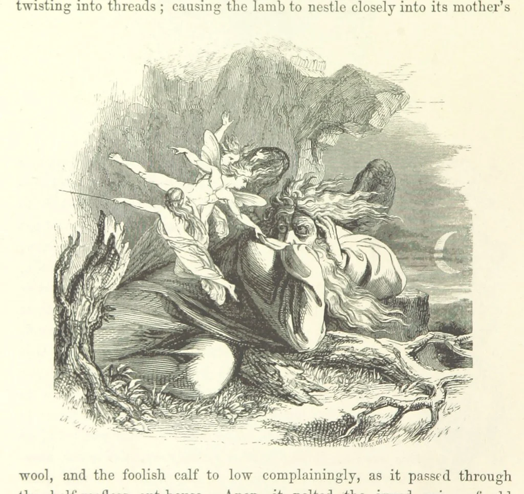 An illustration from Midsummer Eve: a fairy tale of love, 1870, leaf 18
