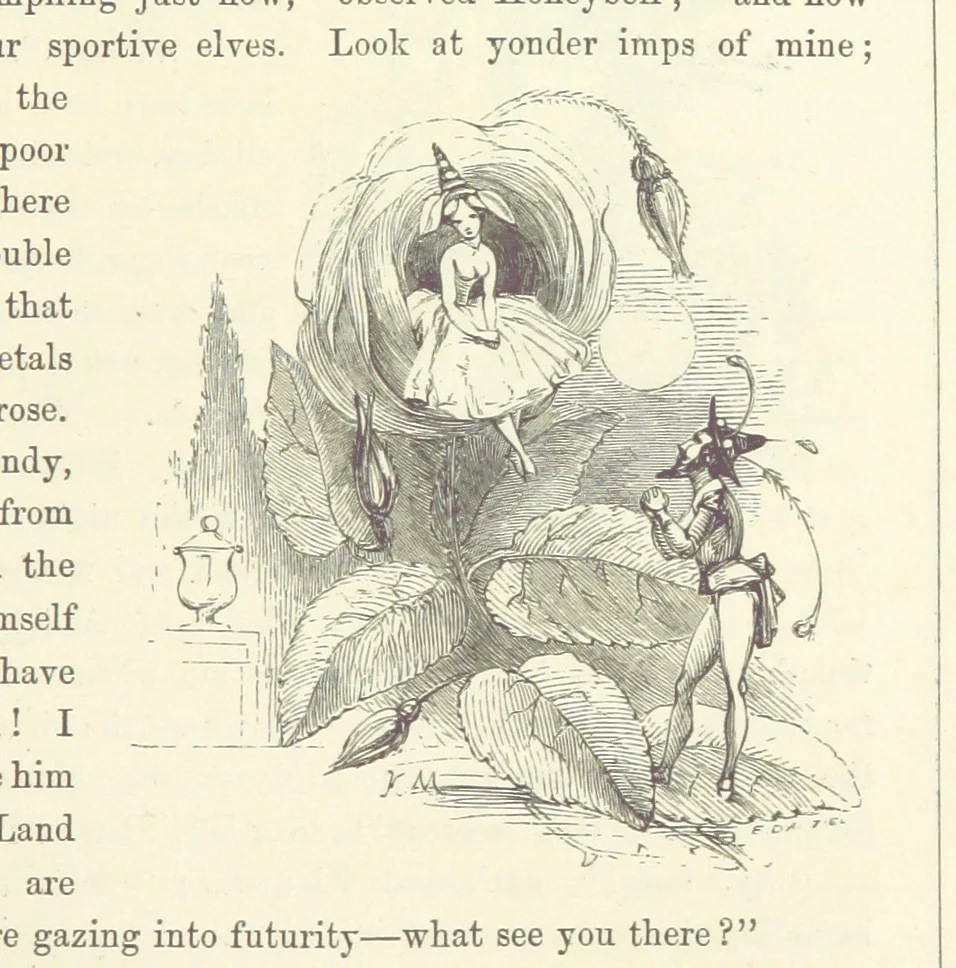 An illustration from Midsummer Eve: a fairy tale of love, 1870, leaf 185