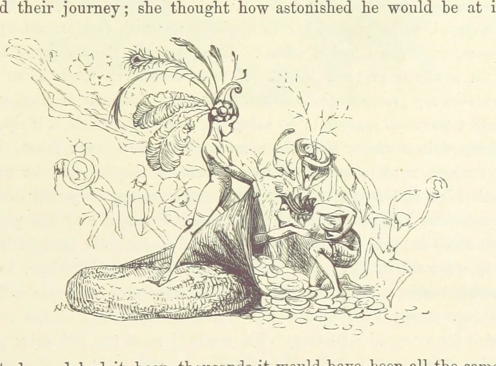 An illustration from Midsummer Eve: a fairy tale of love, 1870, leaf 219