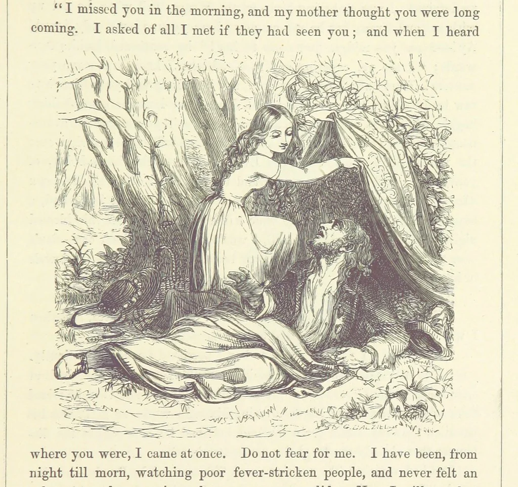 An illustration from Midsummer Eve: a fairy tale of love, 1870, leaf 85