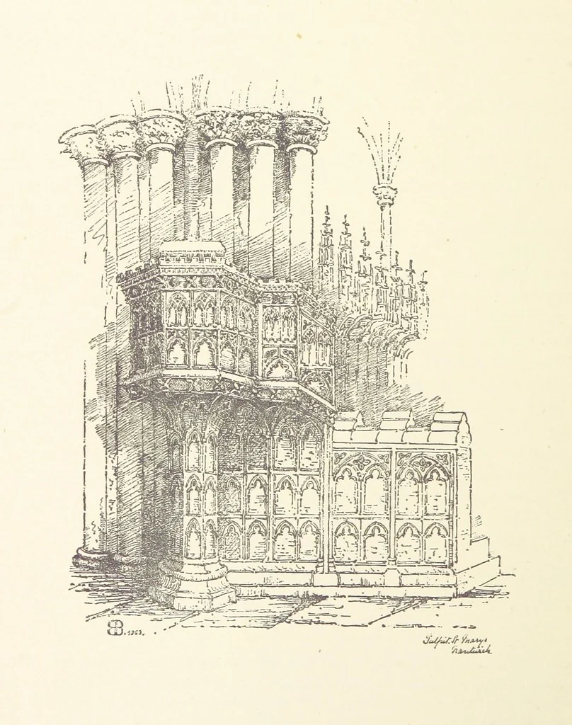 An illustration from A history of the town and parish of Nantwich, or Wich-Malbank, in the county palatine of Chester, 1883, leaf 310