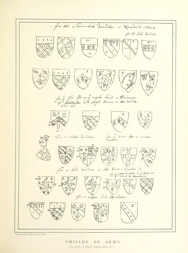 An illustration from A history of the town and parish of Nantwich, or Wich-Malbank, in the county palatine of Chester, 1883, leaf 315