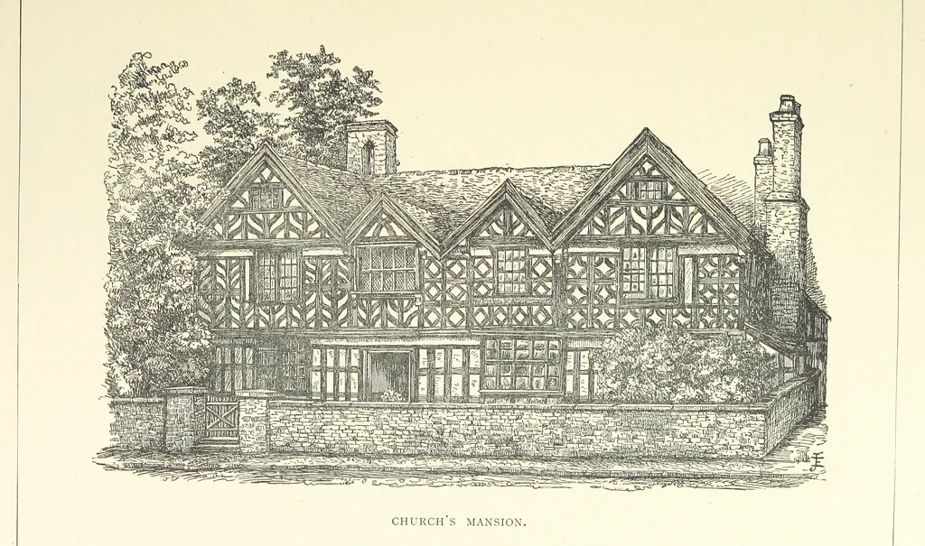 An illustration from A history of the town and parish of Nantwich, or Wich-Malbank, in the county palatine of Chester, 1883, leaf 481