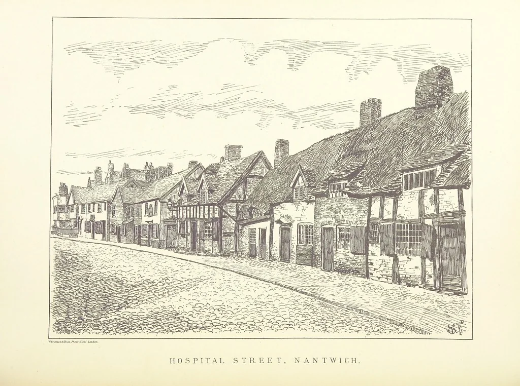 An illustration from A history of the town and parish of Nantwich, or Wich-Malbank, in the county palatine of Chester, 1883, leaf 78