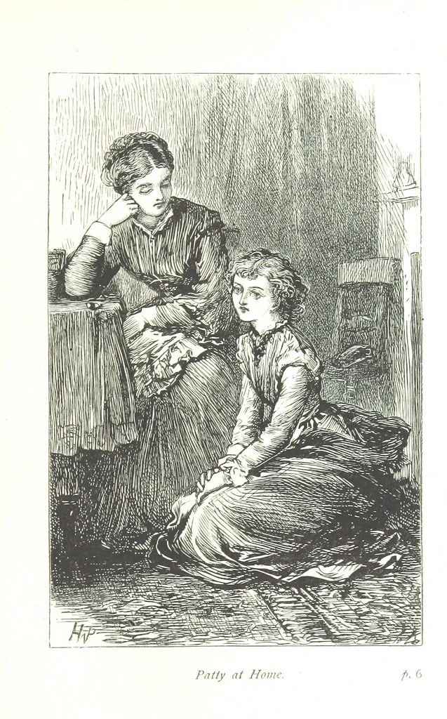 An illustration from Hanbury Mills. A study of contrasts. By the author of “Lady Betty” [C. R. Coleridge]. With ... illustrations by H. W. Petherick, 1872, leaf 25