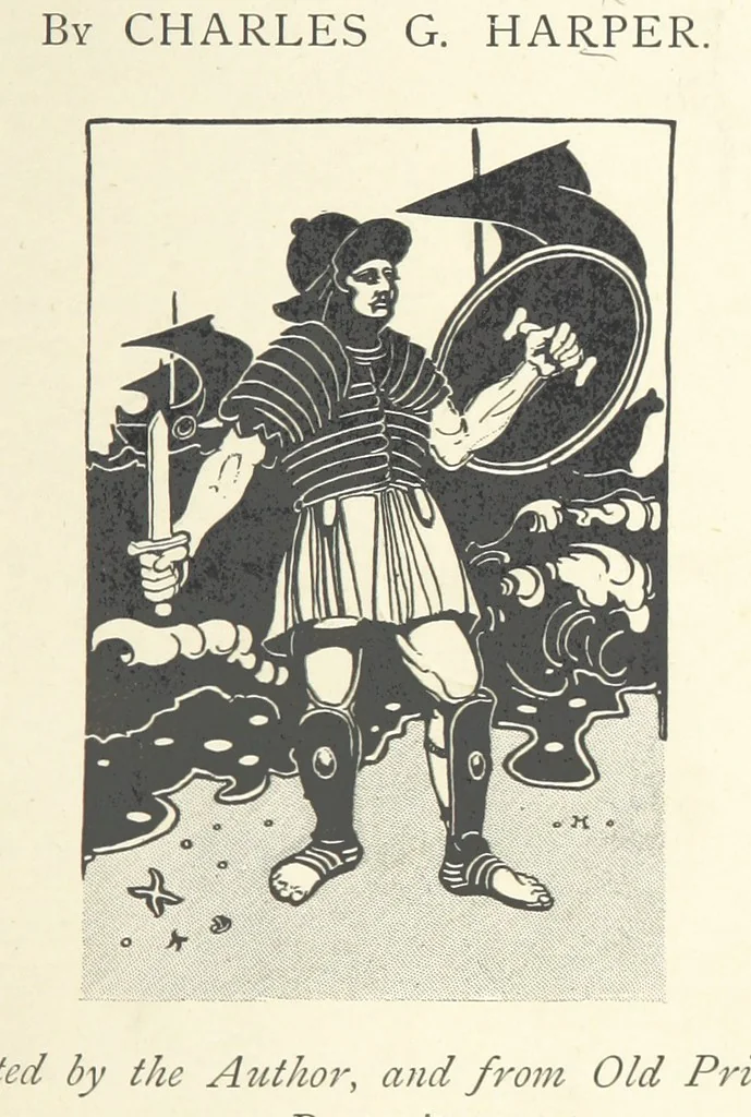 An illustration from The Dover Road. Annals of an ancient turnpike ... Illustrated by the author, etc, 1895, leaf 13