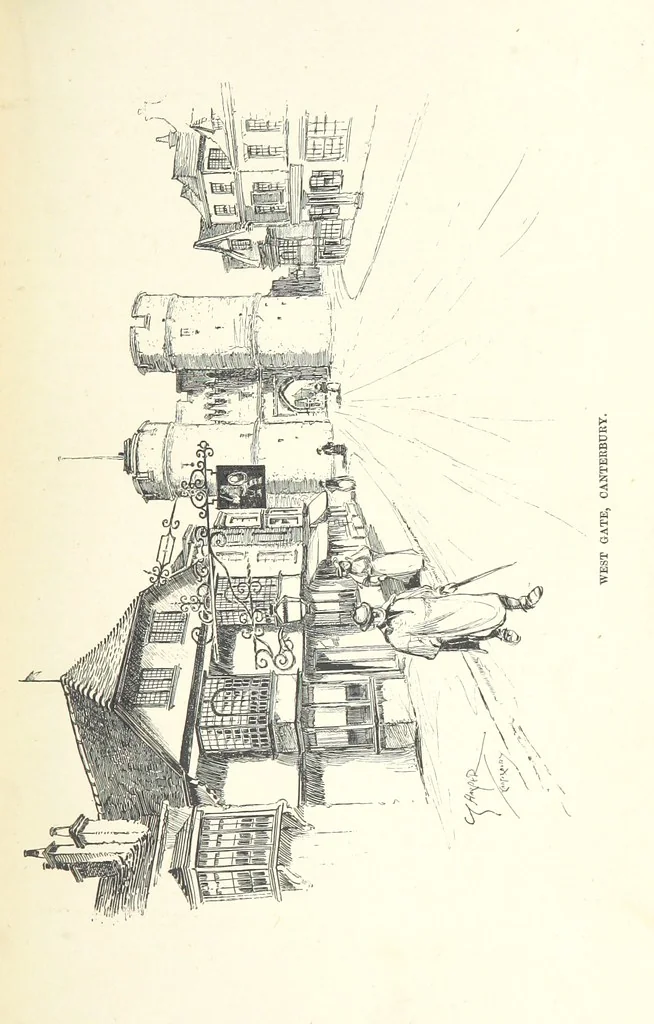 An illustration from The Dover Road. Annals of an ancient turnpike ... Illustrated by the author, etc, 1895, leaf 289
