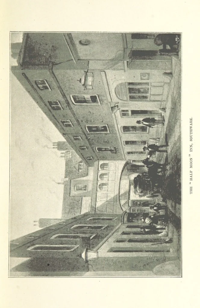 An illustration from The Dover Road. Annals of an ancient turnpike ... Illustrated by the author, etc, 1895, leaf 45