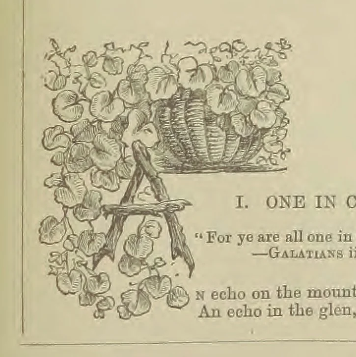 An illustration from Wayside Pictures, Hymns, and Poems ... With a portrait of the author, 1874, leaf 205