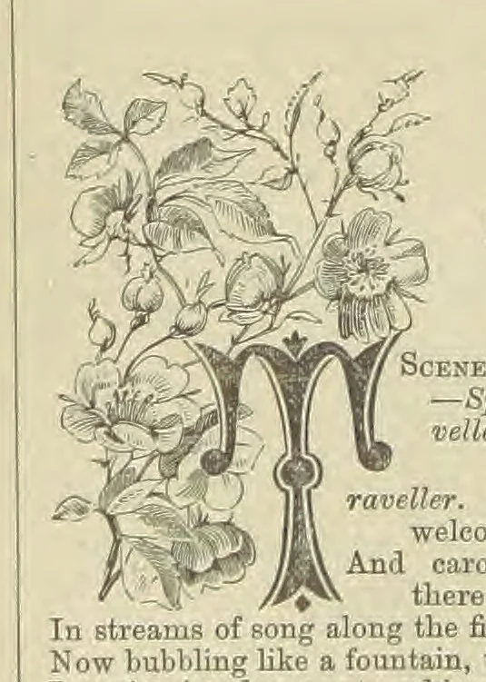 An illustration from Wayside Pictures, Hymns, and Poems ... With a portrait of the author, 1874, leaf 72