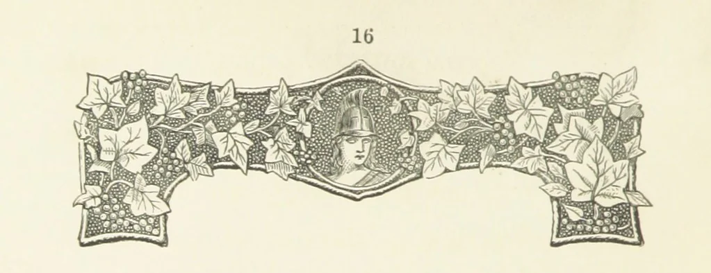 An illustration from Two English Girls. [A novel, 1890, leaf 24