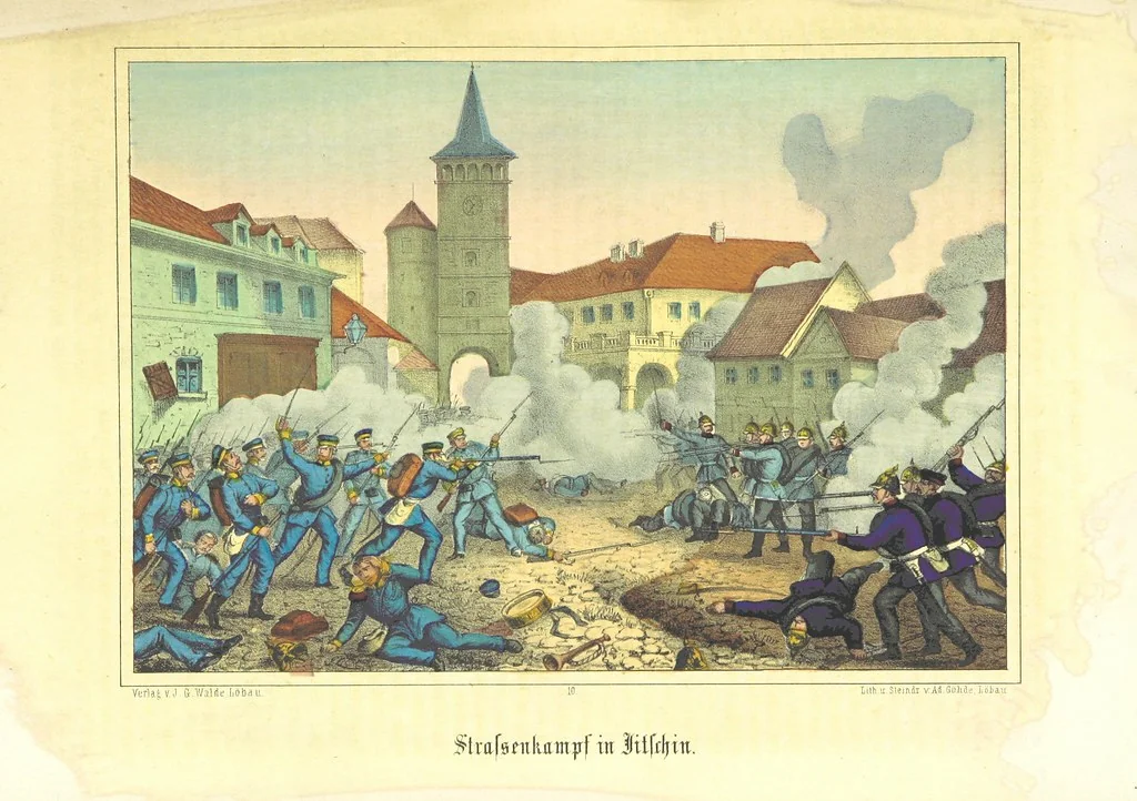 An illustration from Illustrirtes Gedenkbuch der Kriegsereignisse des Jahres 1866, etc, 1868, leaf 105