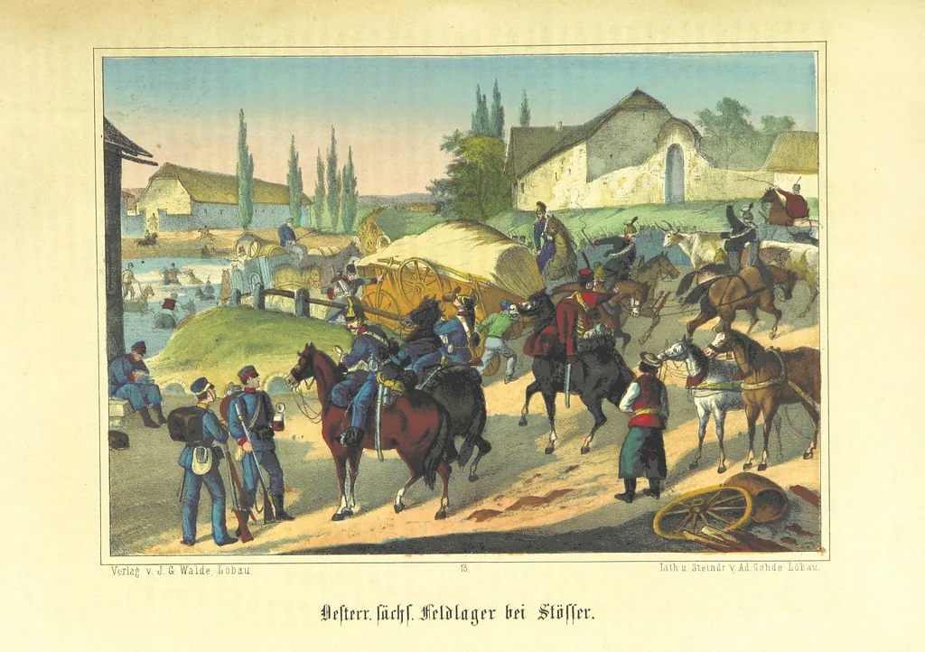 An illustration from Illustrirtes Gedenkbuch der Kriegsereignisse des Jahres 1866, etc, 1868, leaf 135