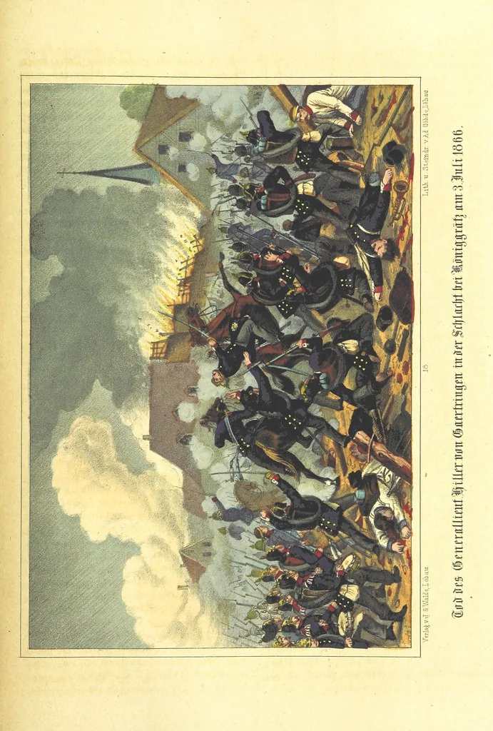 An illustration from Illustrirtes Gedenkbuch der Kriegsereignisse des Jahres 1866, etc, 1868, leaf 185