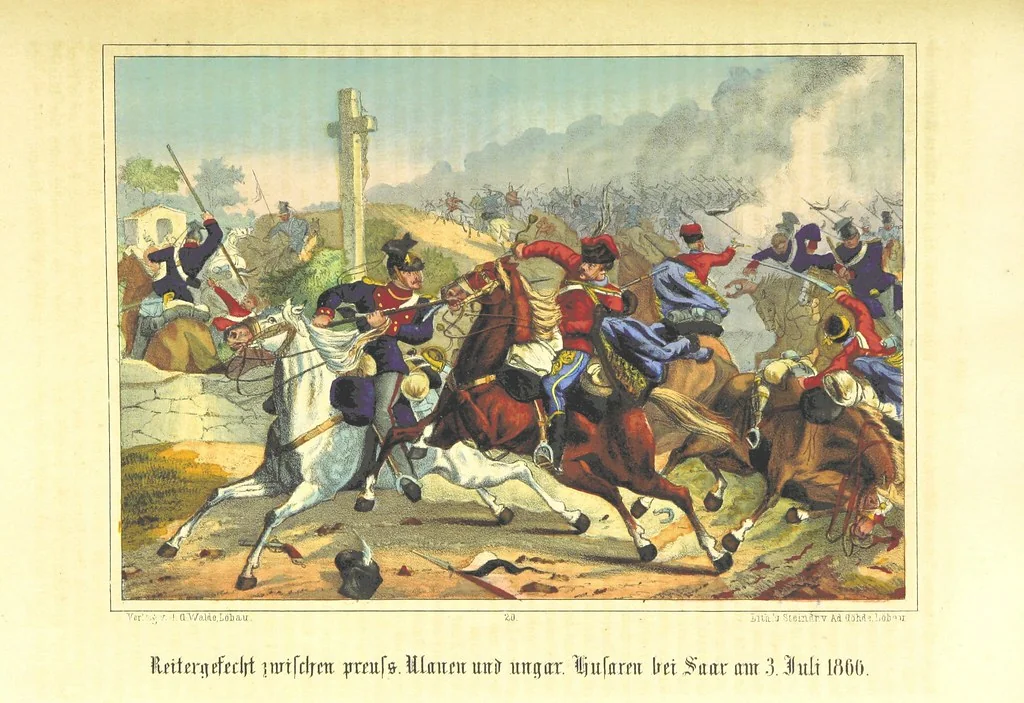 An illustration from Illustrirtes Gedenkbuch der Kriegsereignisse des Jahres 1866, etc, 1868, leaf 205