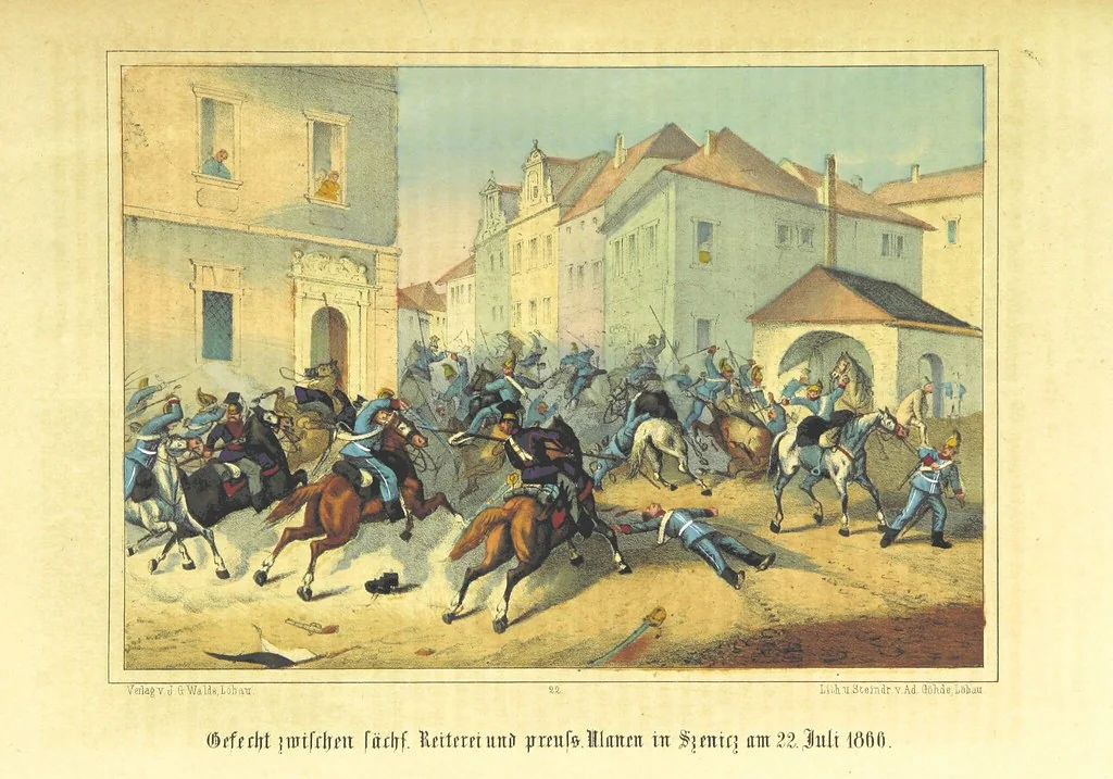 An illustration from Illustrirtes Gedenkbuch der Kriegsereignisse des Jahres 1866, etc, 1868, leaf 225