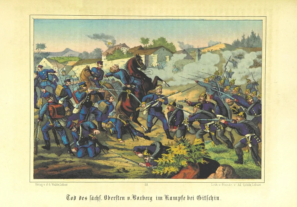An illustration from Illustrirtes Gedenkbuch der Kriegsereignisse des Jahres 1866, etc, 1868, leaf 235