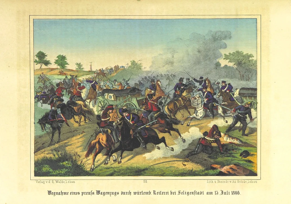 An illustration from Illustrirtes Gedenkbuch der Kriegsereignisse des Jahres 1866, etc, 1868, leaf 265