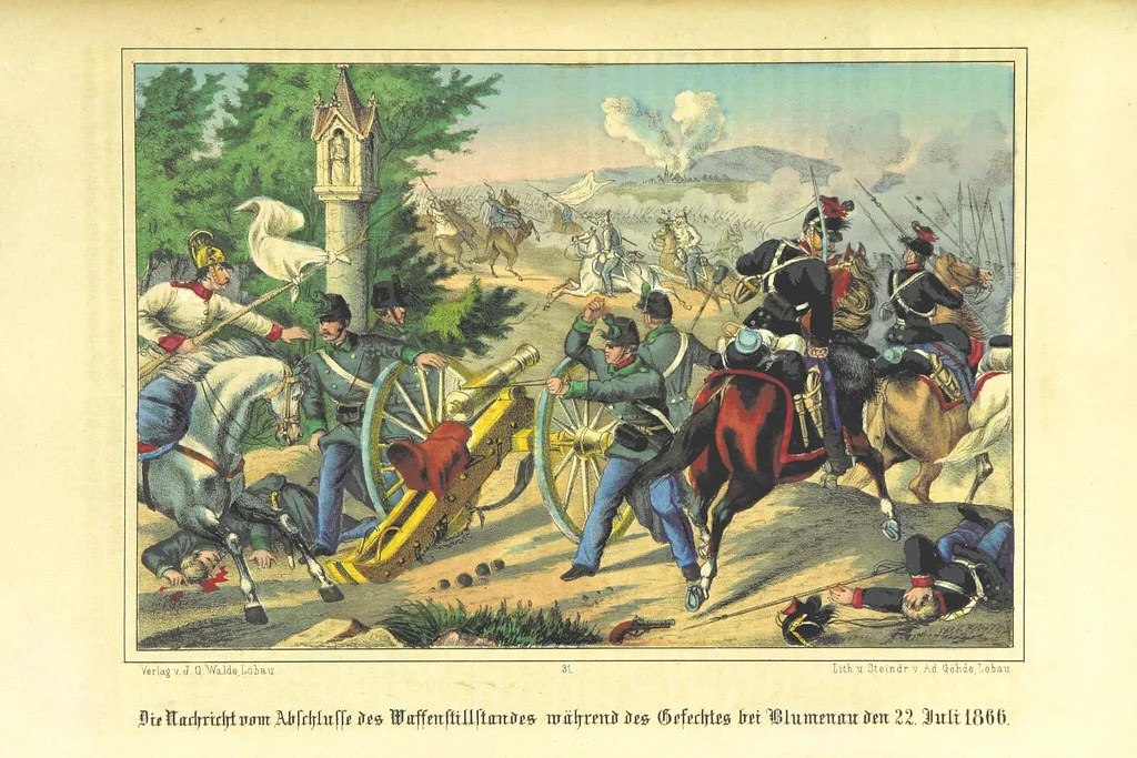 An illustration from Illustrirtes Gedenkbuch der Kriegsereignisse des Jahres 1866, etc, 1868, leaf 315