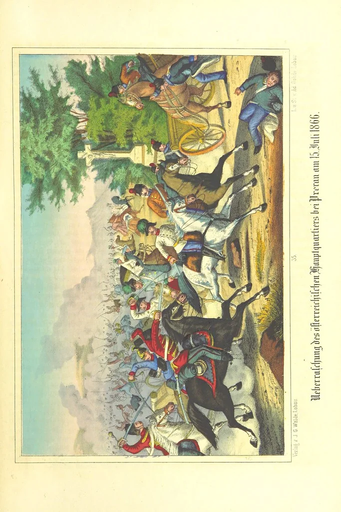 An illustration from Illustrirtes Gedenkbuch der Kriegsereignisse des Jahres 1866, etc, 1868, leaf 355
