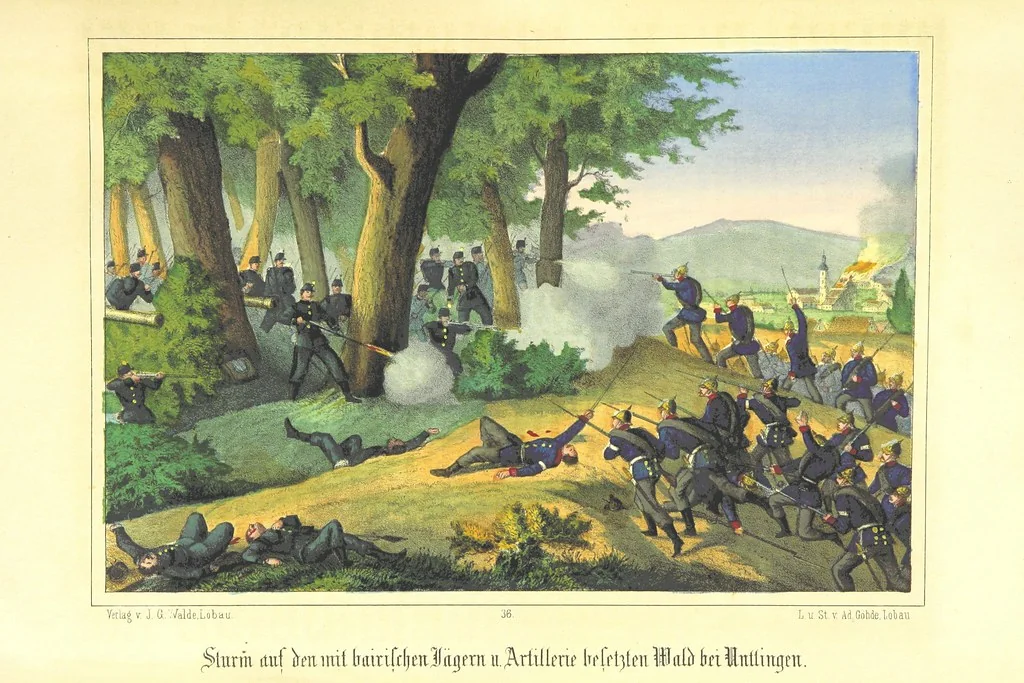An illustration from Illustrirtes Gedenkbuch der Kriegsereignisse des Jahres 1866, etc, 1868, leaf 365
