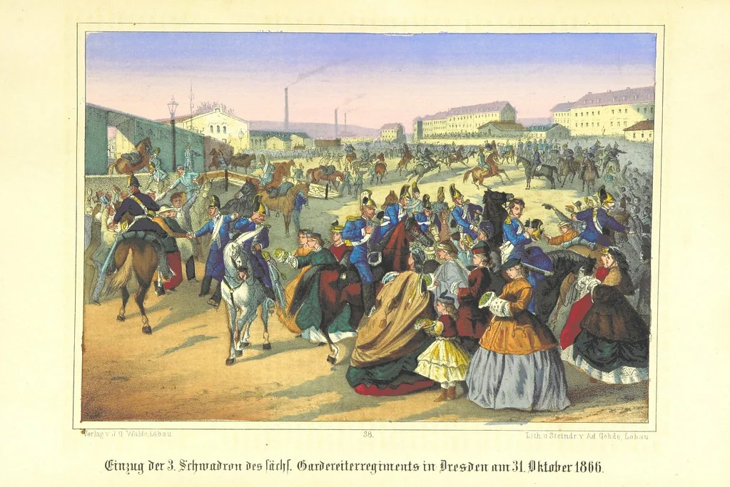 An illustration from Illustrirtes Gedenkbuch der Kriegsereignisse des Jahres 1866, etc, 1868, leaf 385