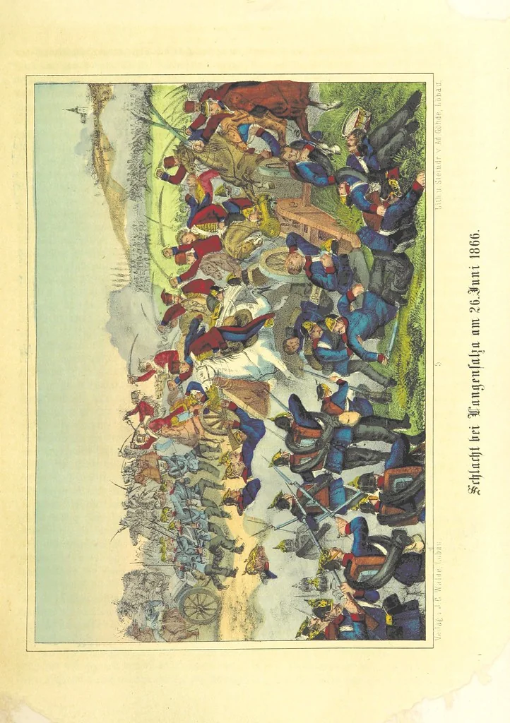 An illustration from Illustrirtes Gedenkbuch der Kriegsereignisse des Jahres 1866, etc, 1868, leaf 55