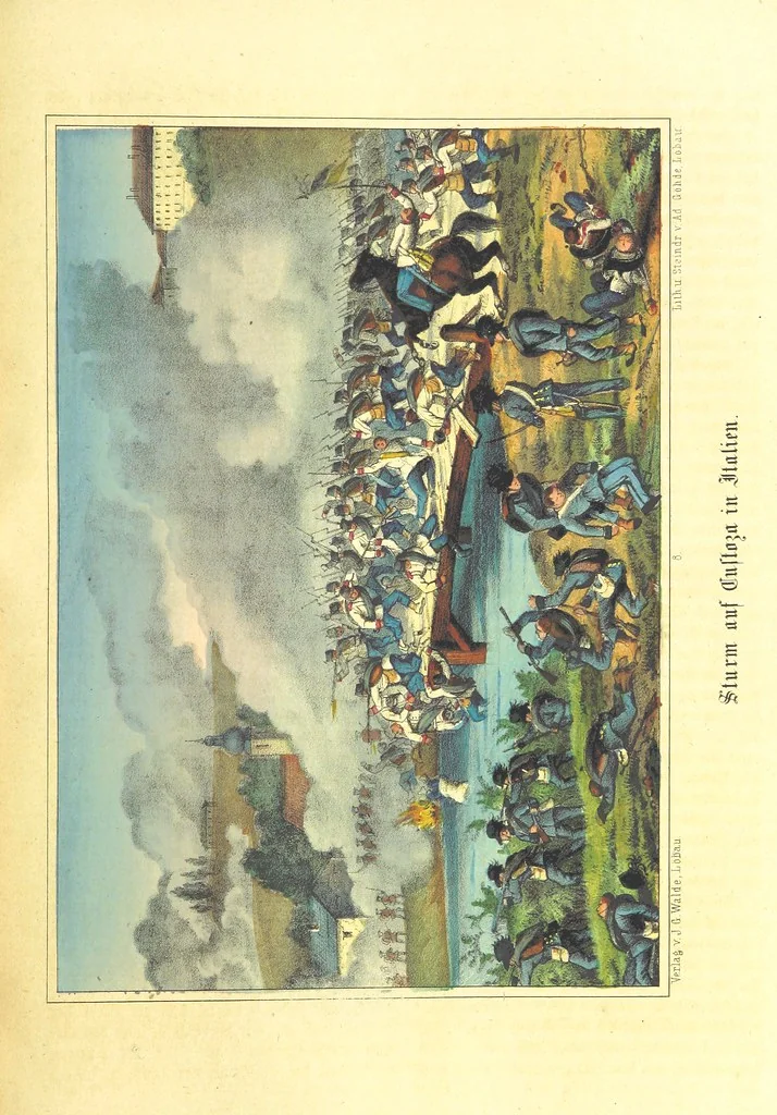 An illustration from Illustrirtes Gedenkbuch der Kriegsereignisse des Jahres 1866, etc, 1868, leaf 85
