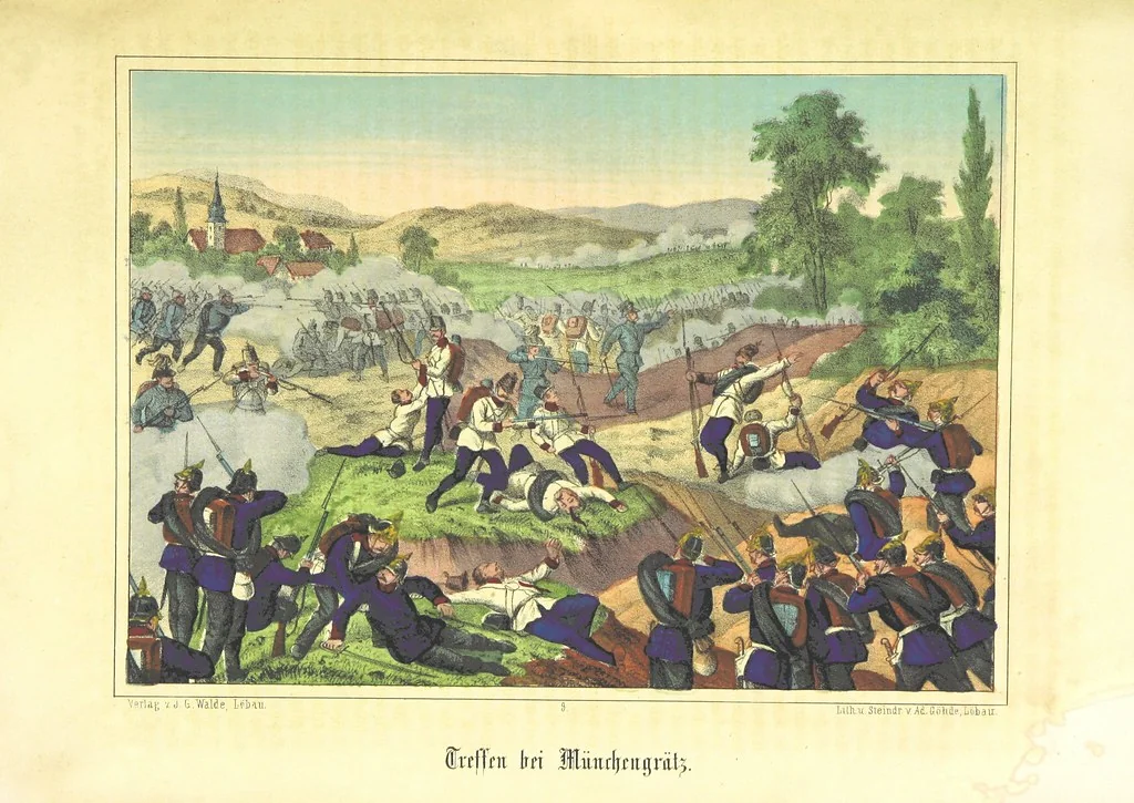 An illustration from Illustrirtes Gedenkbuch der Kriegsereignisse des Jahres 1866, etc, 1868, leaf 95