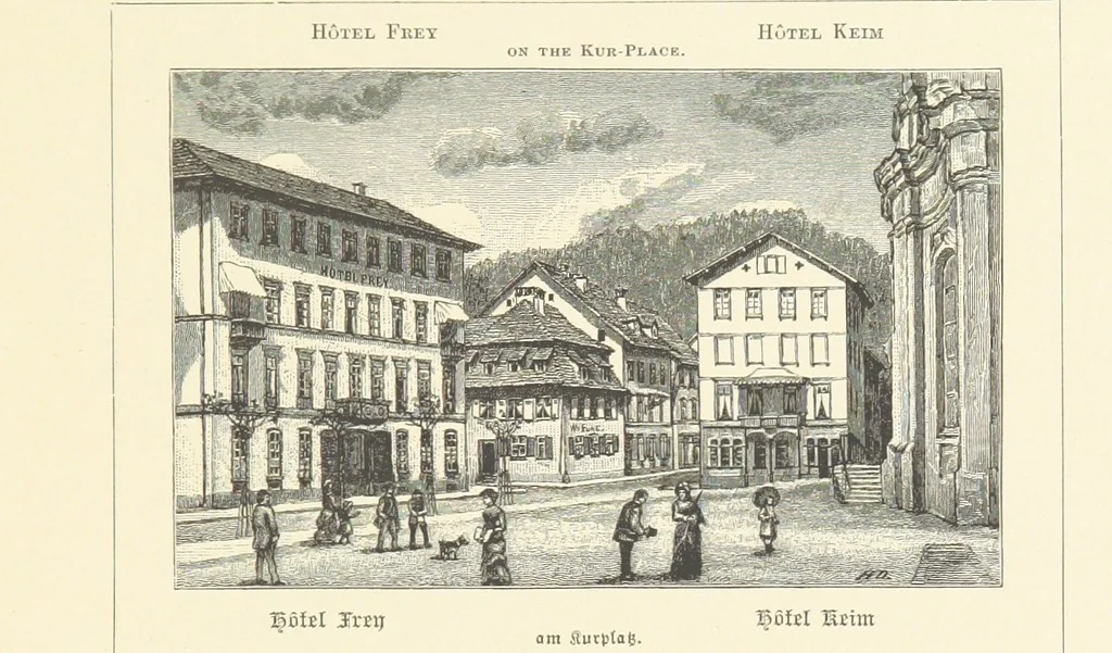 An illustration from Wildbad ... Illustrated by H. Drück [and others], etc, 1888, leaf 85