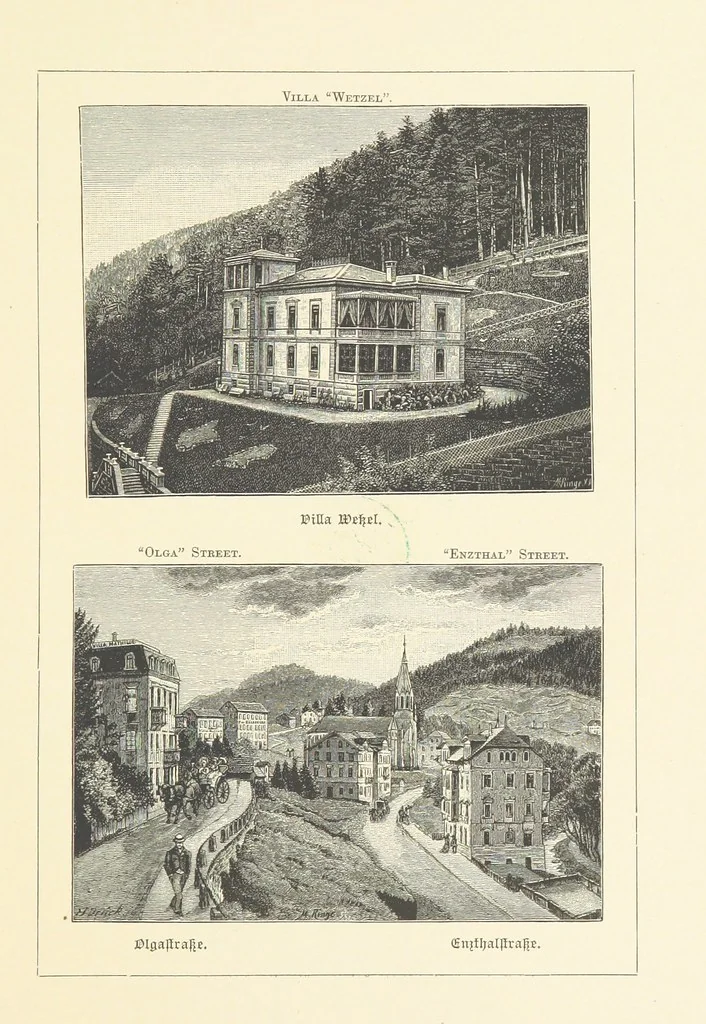 An illustration from Wildbad ... Illustrated by H. Drück [and others], etc, 1888, leaf 87