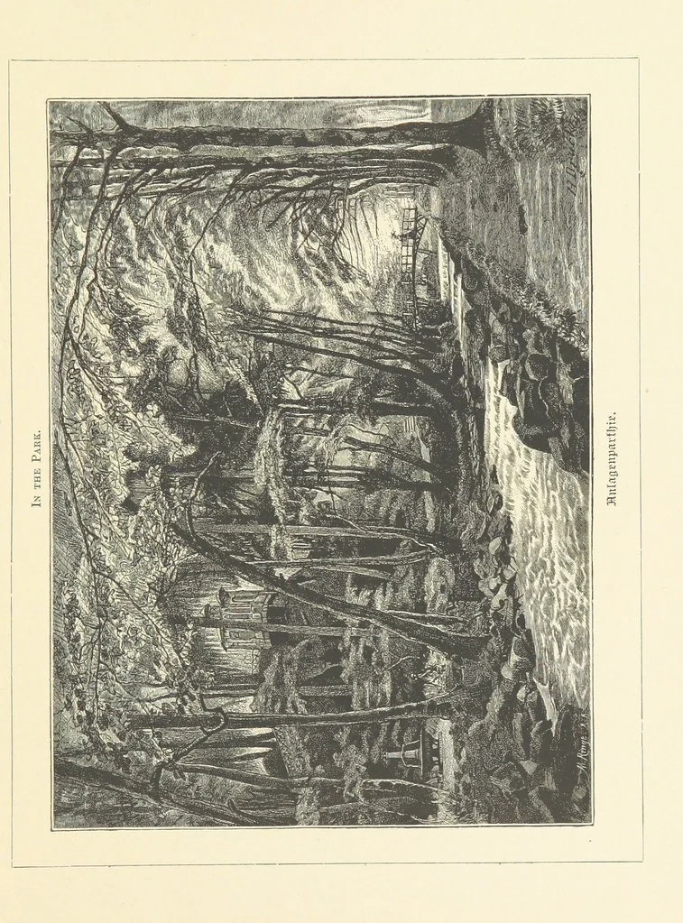 An illustration from Wildbad ... Illustrated by H. Drück [and others], etc, 1888, leaf 91