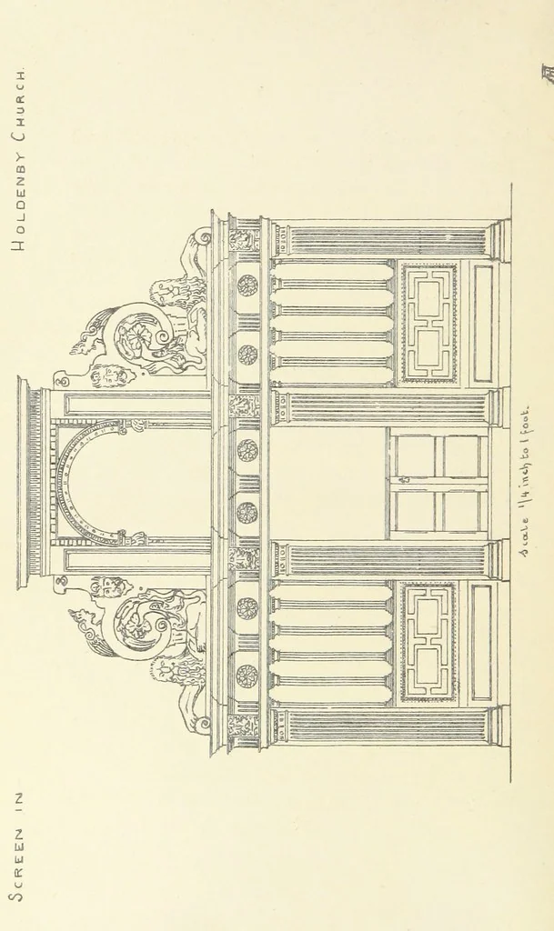 An illustration from Memorials of Holdenby, 1868, leaf 108