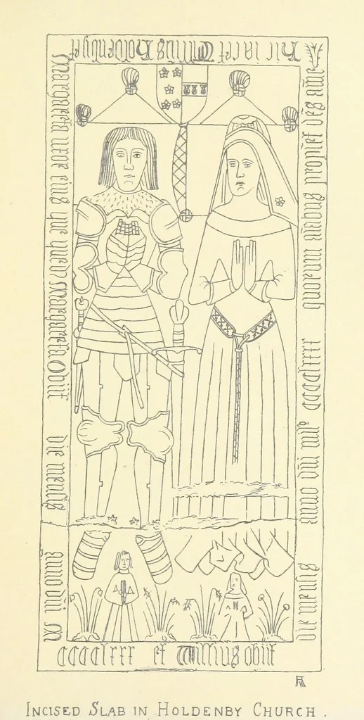 An illustration from Memorials of Holdenby, 1868, leaf 131
