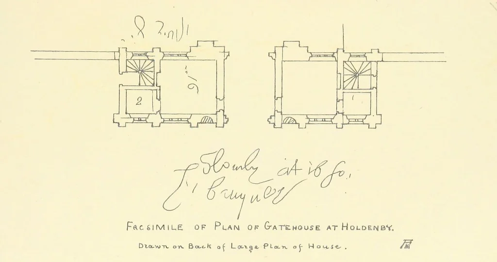 An illustration from Memorials of Holdenby, 1868, leaf 137