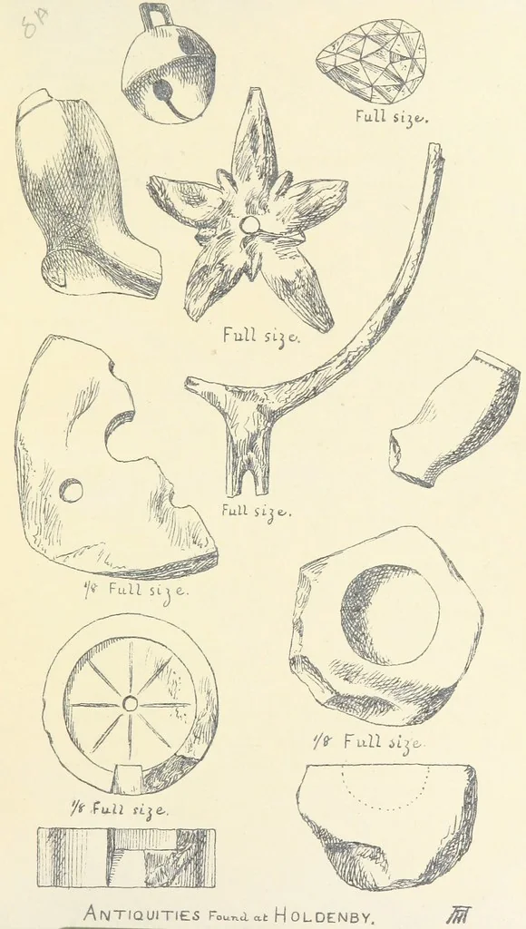 An illustration from Memorials of Holdenby, 1868, leaf 35
