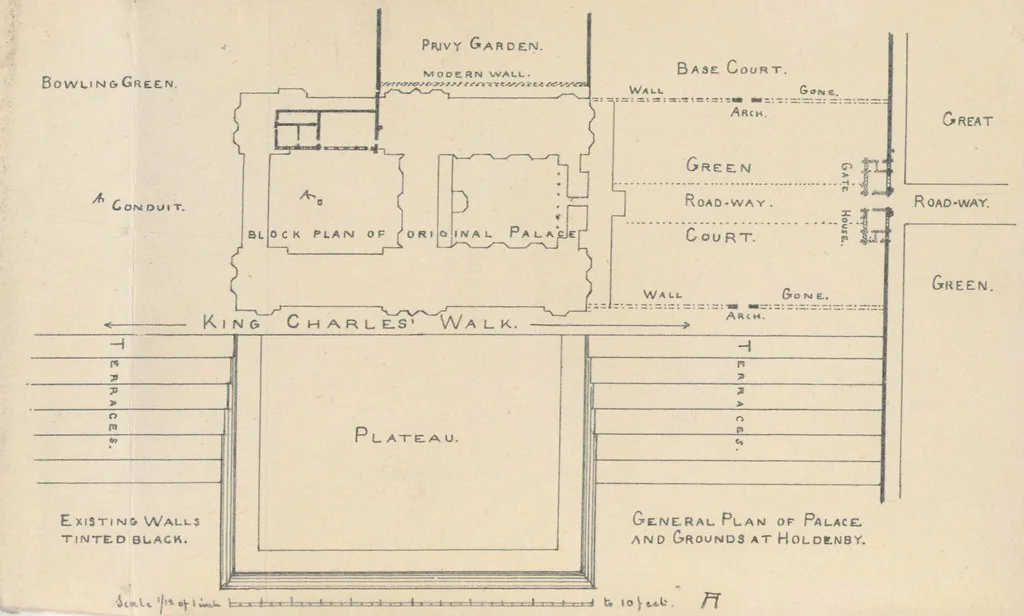 An illustration from Memorials of Holdenby, 1868, leaf 50