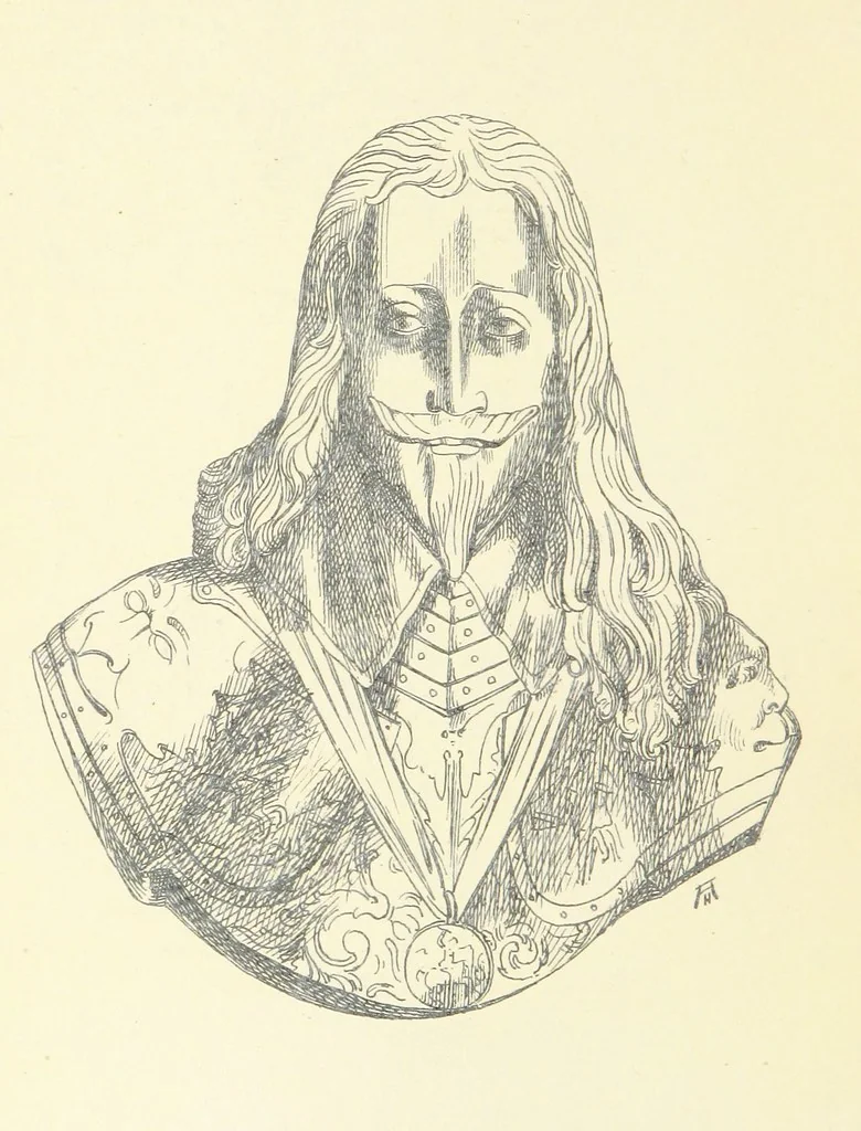 An illustration from Memorials of Holdenby, 1868, leaf 60