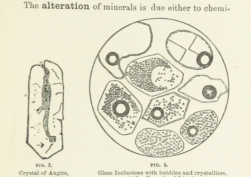 An illustration from An Introduction to the study of Petrology: the Igneous Rocks ... With ... illustrations, 1891, leaf 23