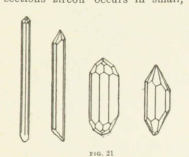 An illustration from An Introduction to the study of Petrology: the Igneous Rocks ... With ... illustrations, 1891, leaf 57