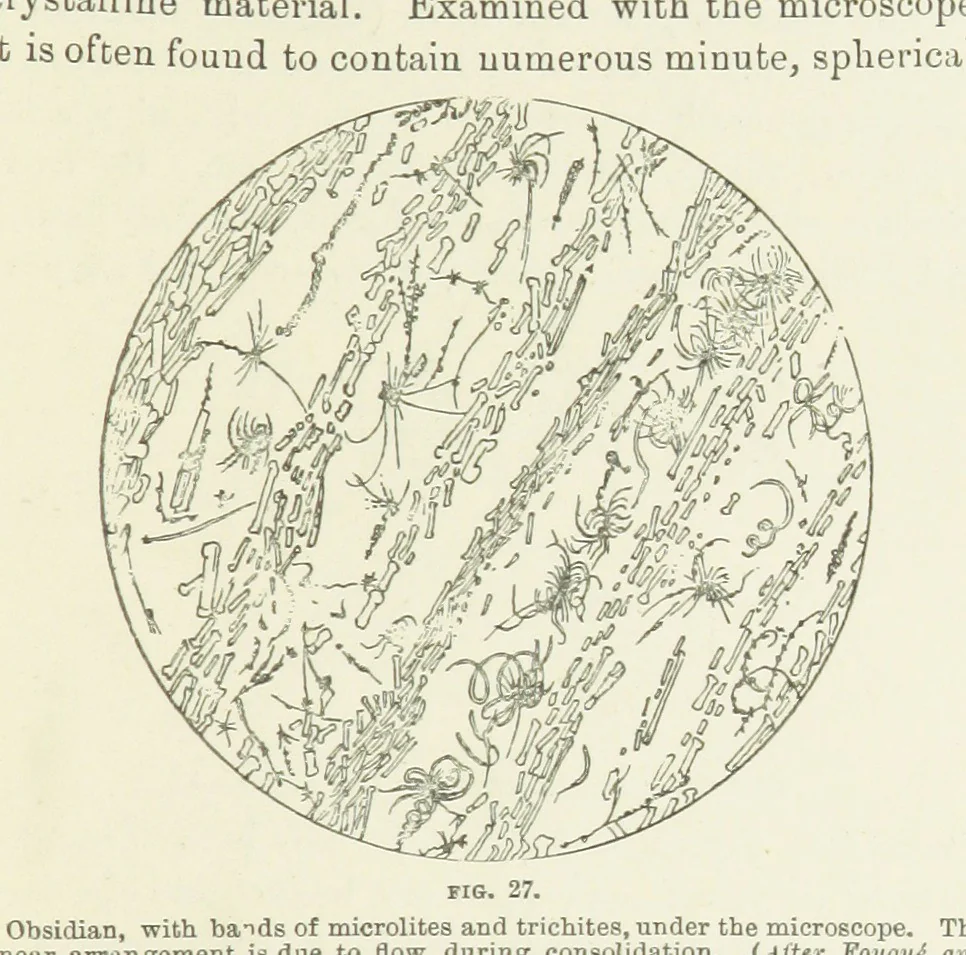 An illustration from An Introduction to the study of Petrology: the Igneous Rocks ... With ... illustrations, 1891, leaf 71