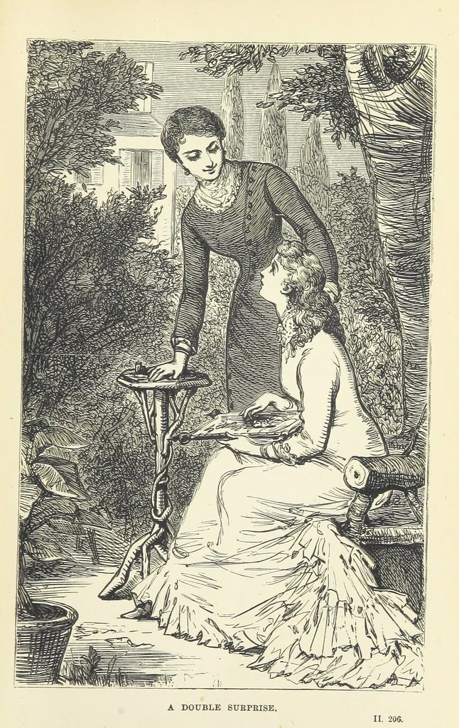 An illustration from The Dove's Nest and other tales. By J. Hatton, R. Jefferies, H. S. Clarke, etc, 1886, leaf 229