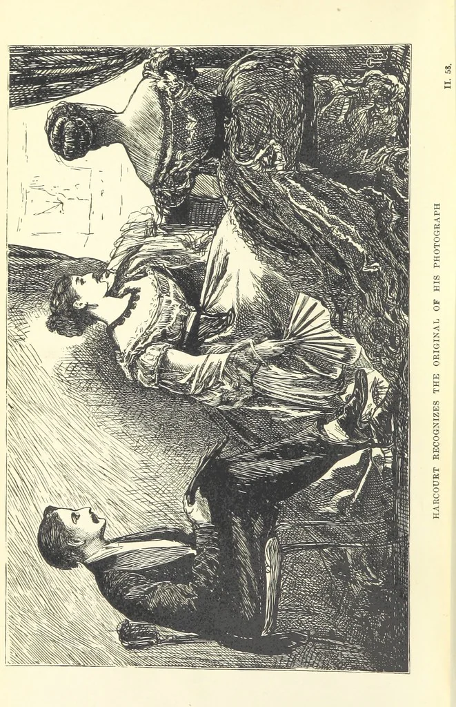 An illustration from The Dove's Nest and other tales. By J. Hatton, R. Jefferies, H. S. Clarke, etc, 1886, leaf 8