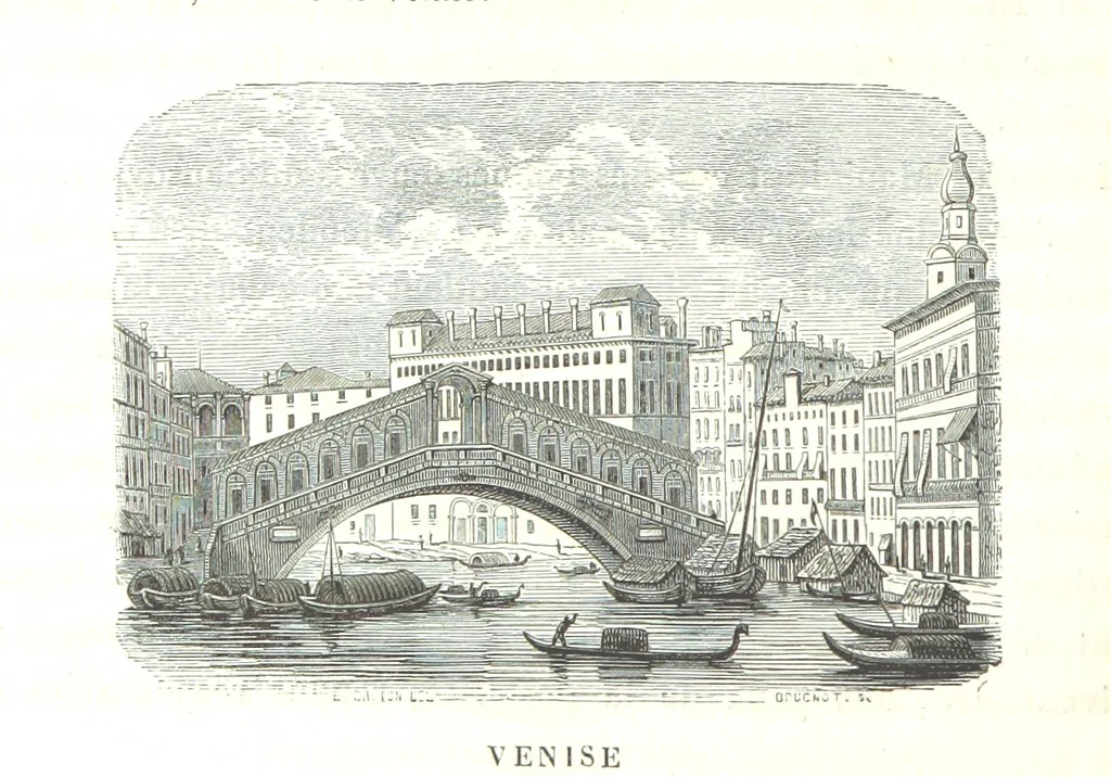An illustration from Amsterdam et Venise. Ouvrage enrichi de sept eauxfortes par MM. L. Flameng et Gaucherel, et de cent vingt-quatre gravures sur bois, 1876, leaf 124