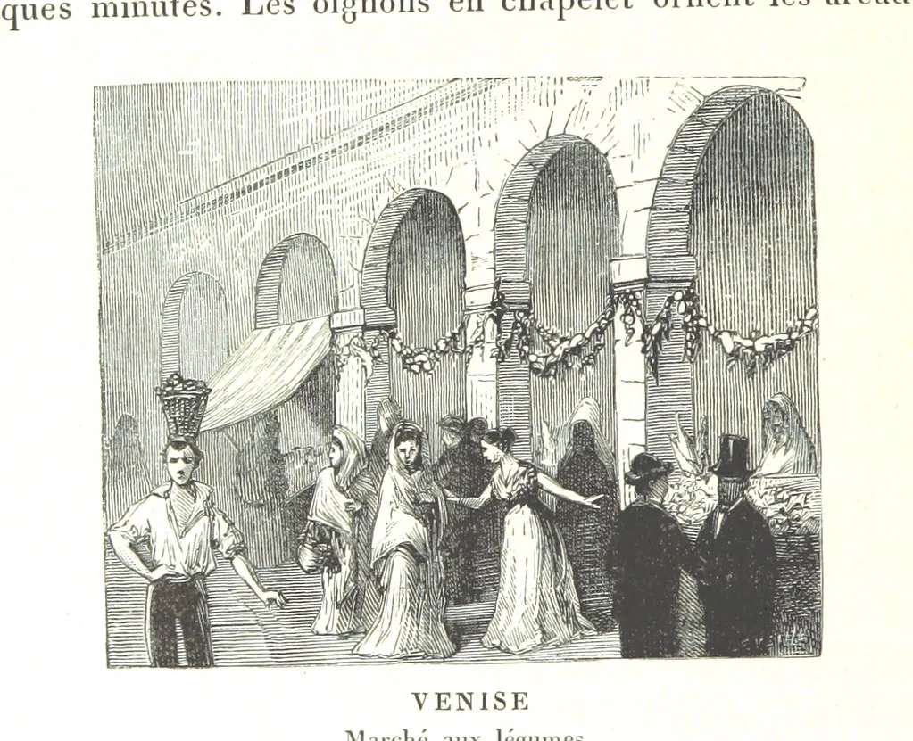 An illustration from Amsterdam et Venise. Ouvrage enrichi de sept eauxfortes par MM. L. Flameng et Gaucherel, et de cent vingt-quatre gravures sur bois, 1876, leaf 130