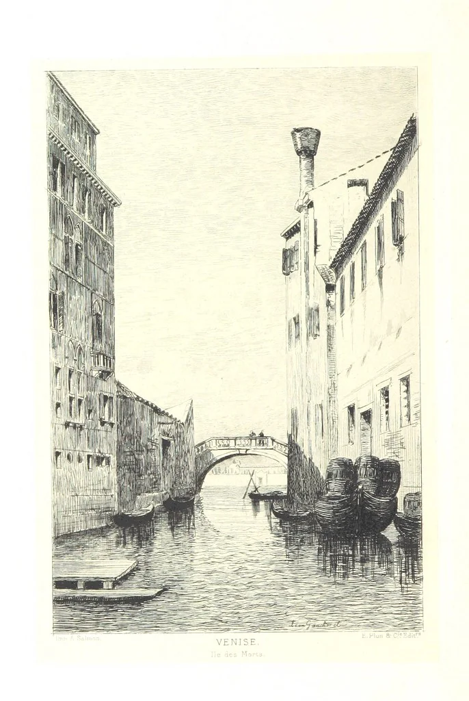 An illustration from Amsterdam et Venise. Ouvrage enrichi de sept eauxfortes par MM. L. Flameng et Gaucherel, et de cent vingt-quatre gravures sur bois, 1876, leaf 134