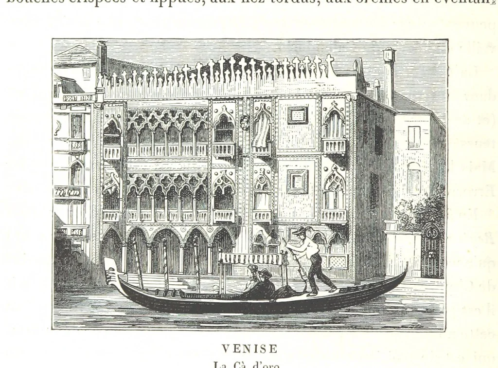 An illustration from Amsterdam et Venise. Ouvrage enrichi de sept eauxfortes par MM. L. Flameng et Gaucherel, et de cent vingt-quatre gravures sur bois, 1876, leaf 142