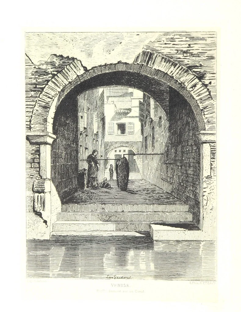 An illustration from Amsterdam et Venise. Ouvrage enrichi de sept eauxfortes par MM. L. Flameng et Gaucherel, et de cent vingt-quatre gravures sur bois, 1876, leaf 148