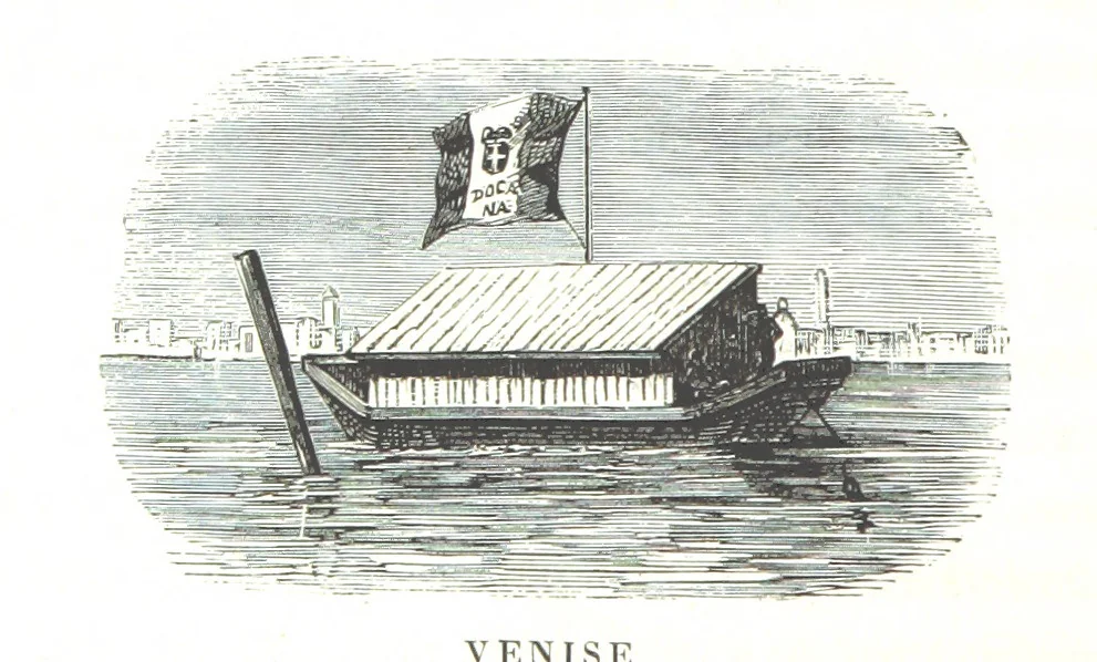 An illustration from Amsterdam et Venise. Ouvrage enrichi de sept eauxfortes par MM. L. Flameng et Gaucherel, et de cent vingt-quatre gravures sur bois, 1876, leaf 152